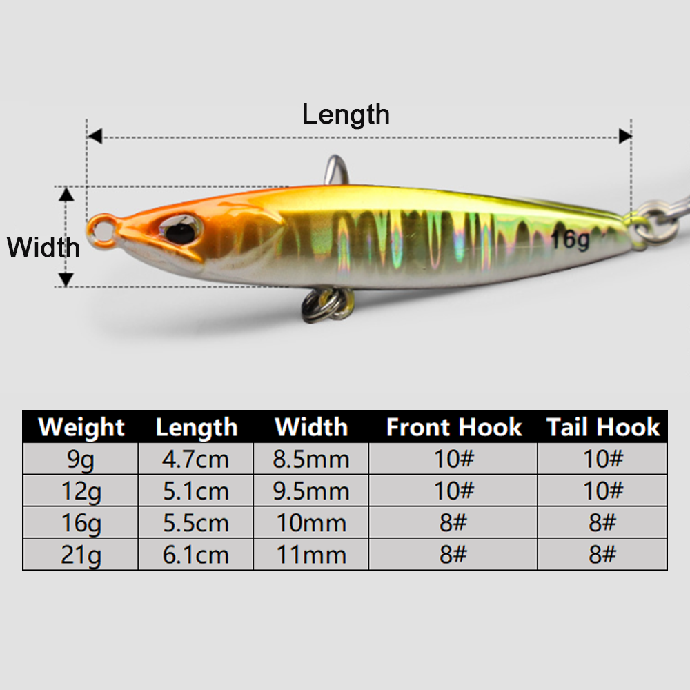 Jig Fishing Lures Metal Jiggin - Fishing Hook Treble review and price