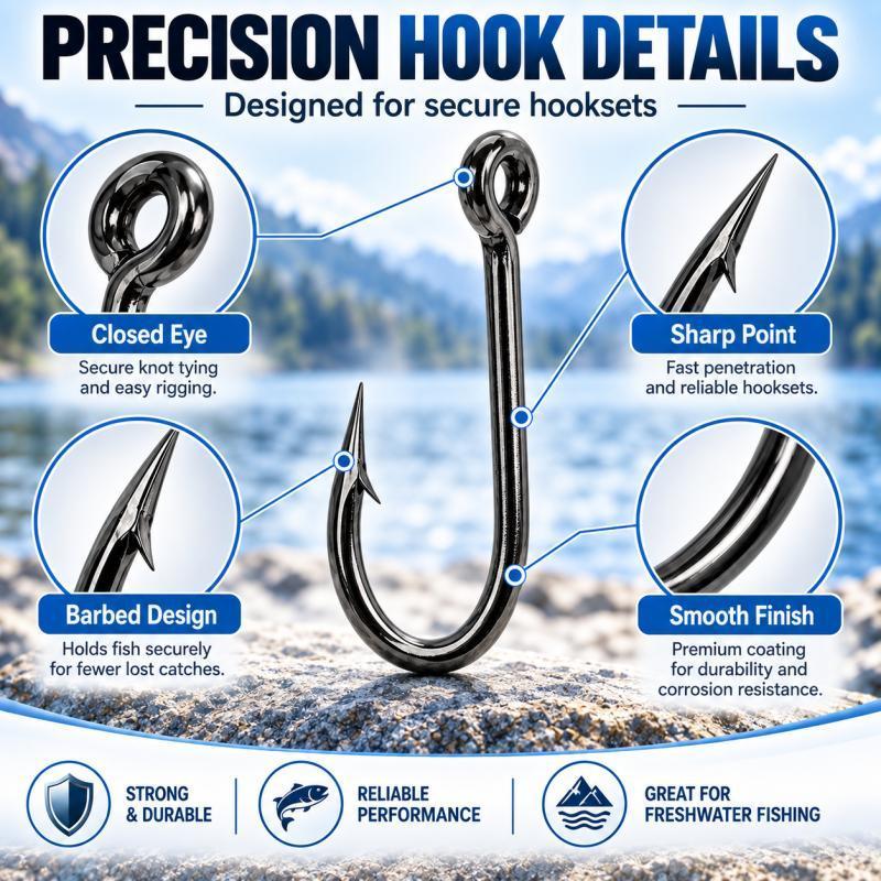 100PCS Barbed Fishing Hooks Se - Fishing Hook Assortment review and price