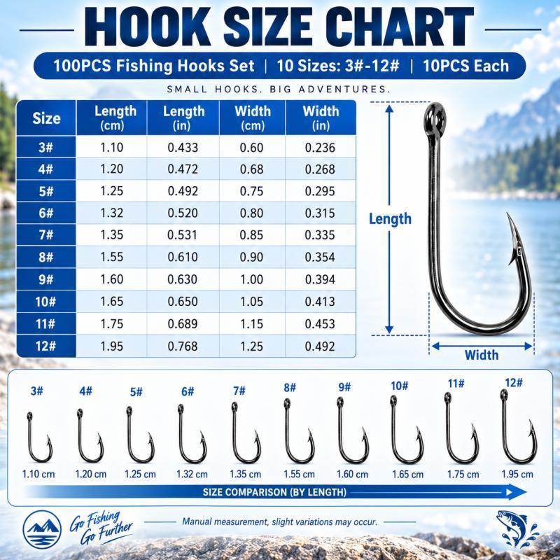100PCS Barbed Fishing Hooks Se - Fishing Hook Assortment review and price