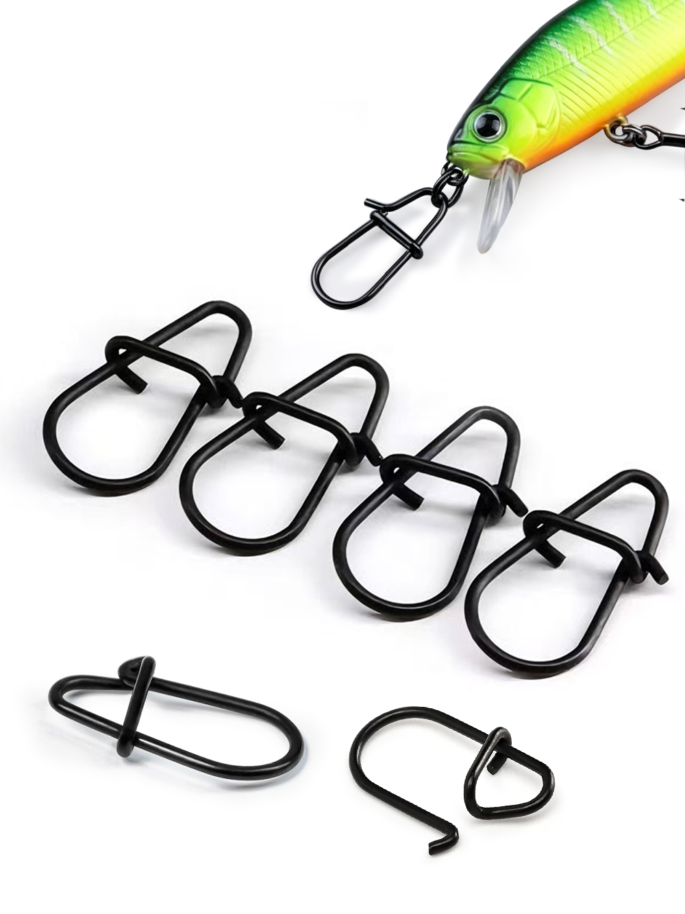 GOBAIT 100Pcs Black Stainless  - Fishing Hook Offset review and price